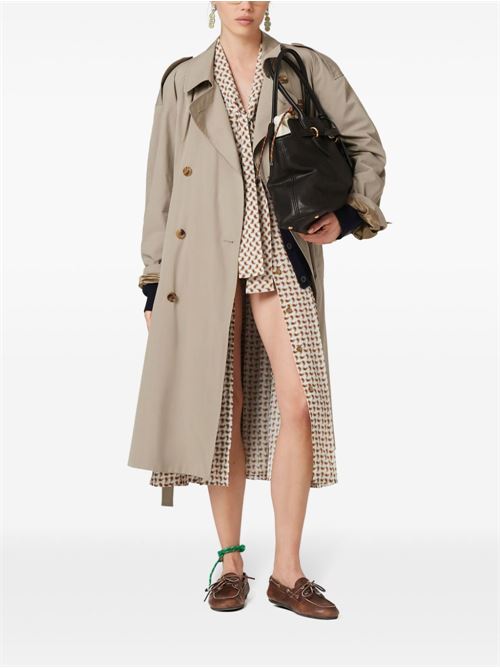 Double-breasted trench coat MIU MIU | MS200312NSF0572